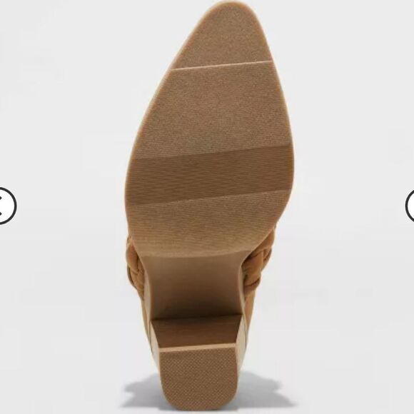 New Universal Thread Avis block mule heels suede memory foam NWT tan brown 🎯 - Picture 4 of 11
